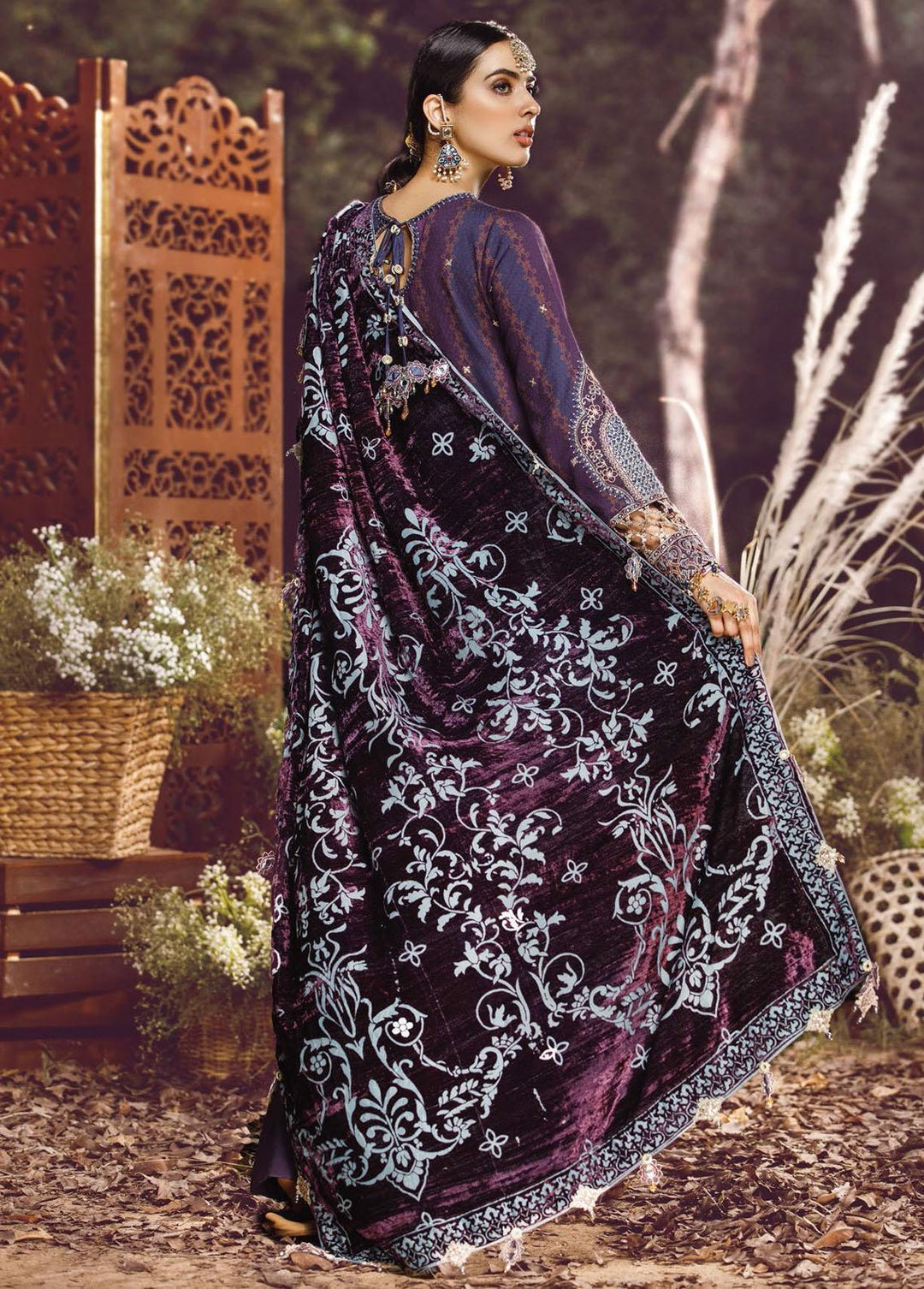 Ankara By Anaya Embroidered Linen Suits Unstitched 3 Piece AKC22LN AEL22-06 Hala - Winter Collection