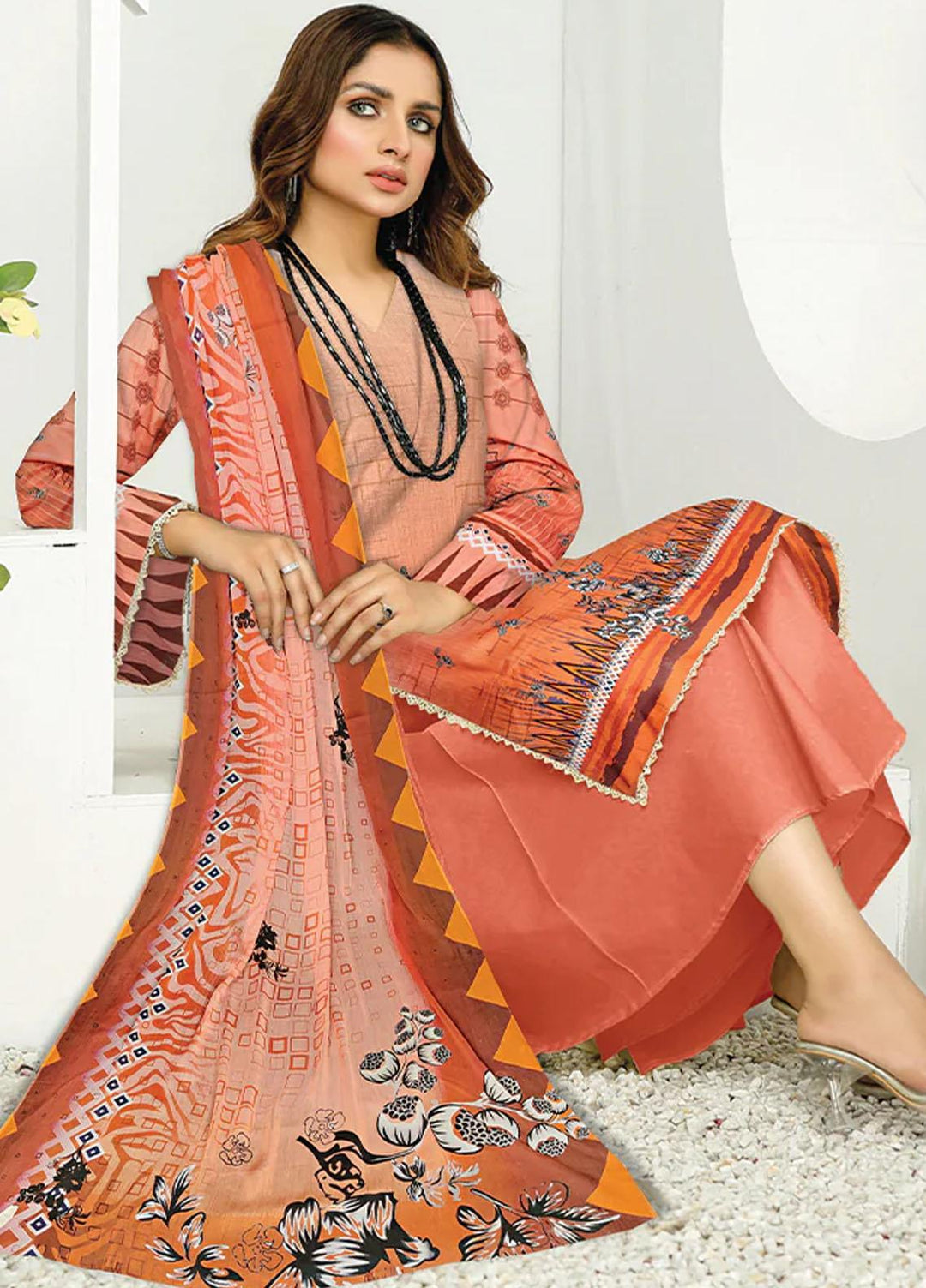 Anmol By Insiya Clothing Printed Lawn Suits Unstitched 3 Piece INS23A Anmol-03 - Summer Collection