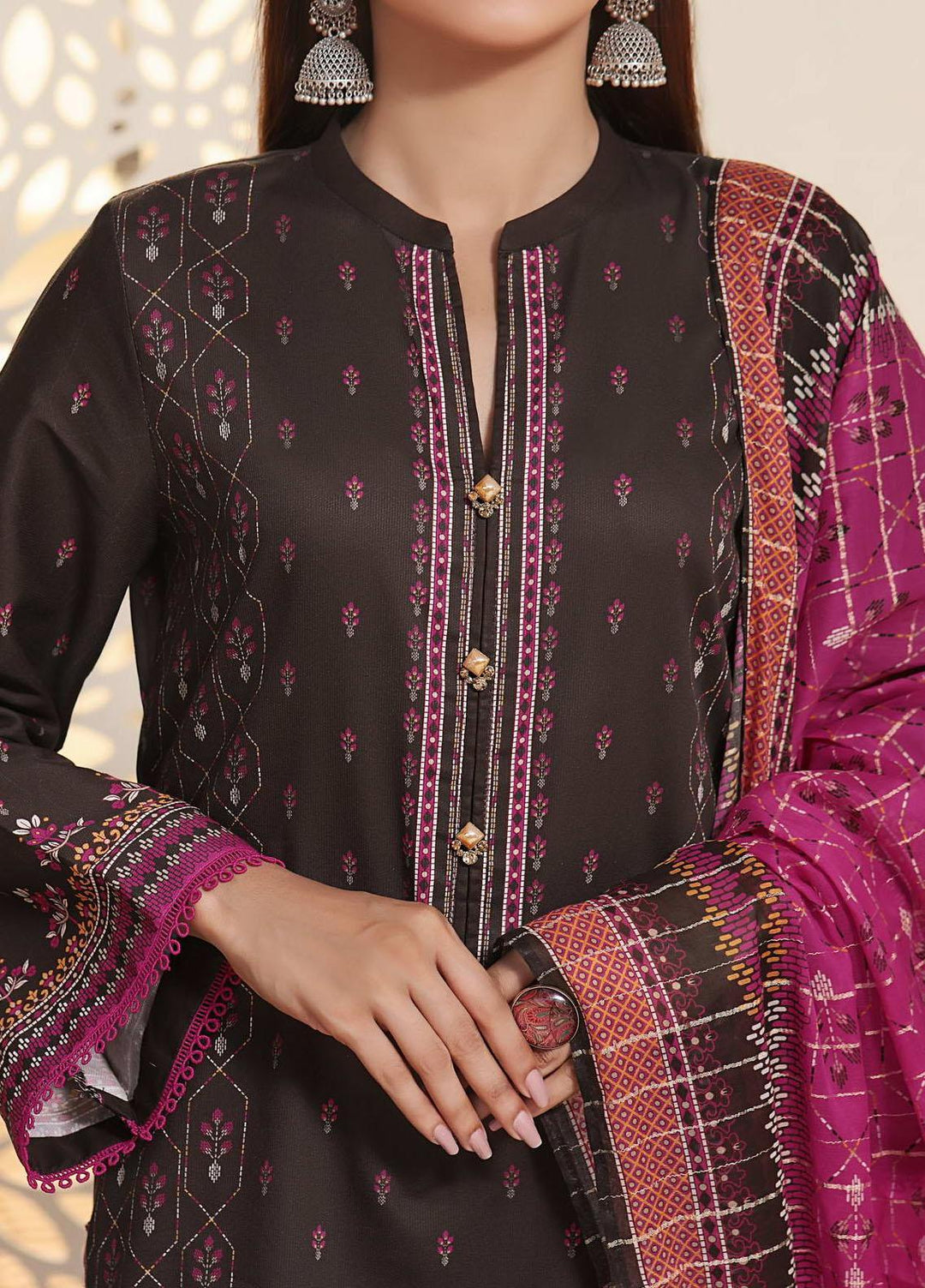 Anmol By VS Textiles Printed Cottel Suits Unstitched 3 Piece VS23AM D-242 - Winter Collection