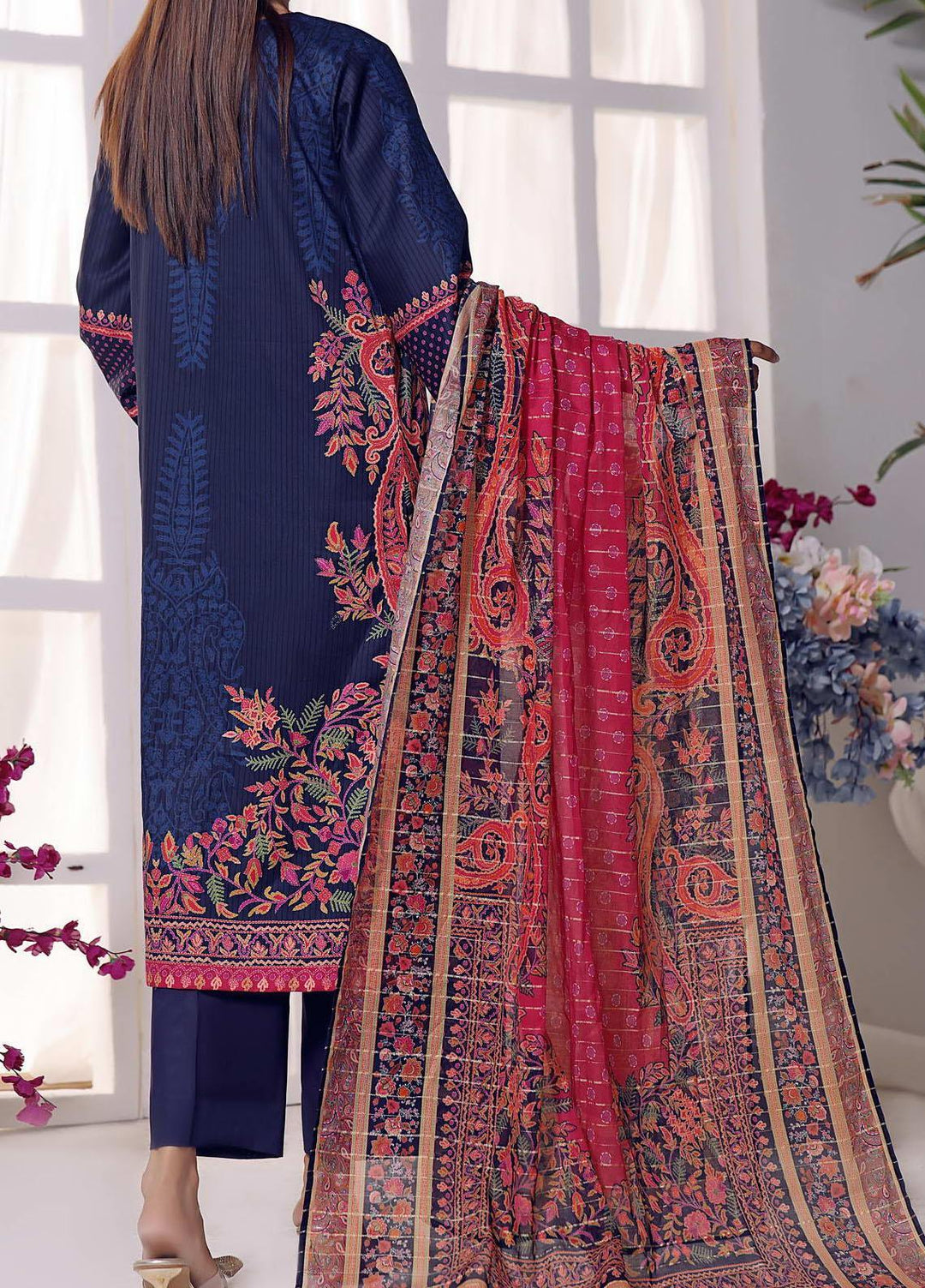 Anmol By VS Textiles Printed Cottel Suits Unstitched 3 Piece VS23AM D-243 - Winter Collection