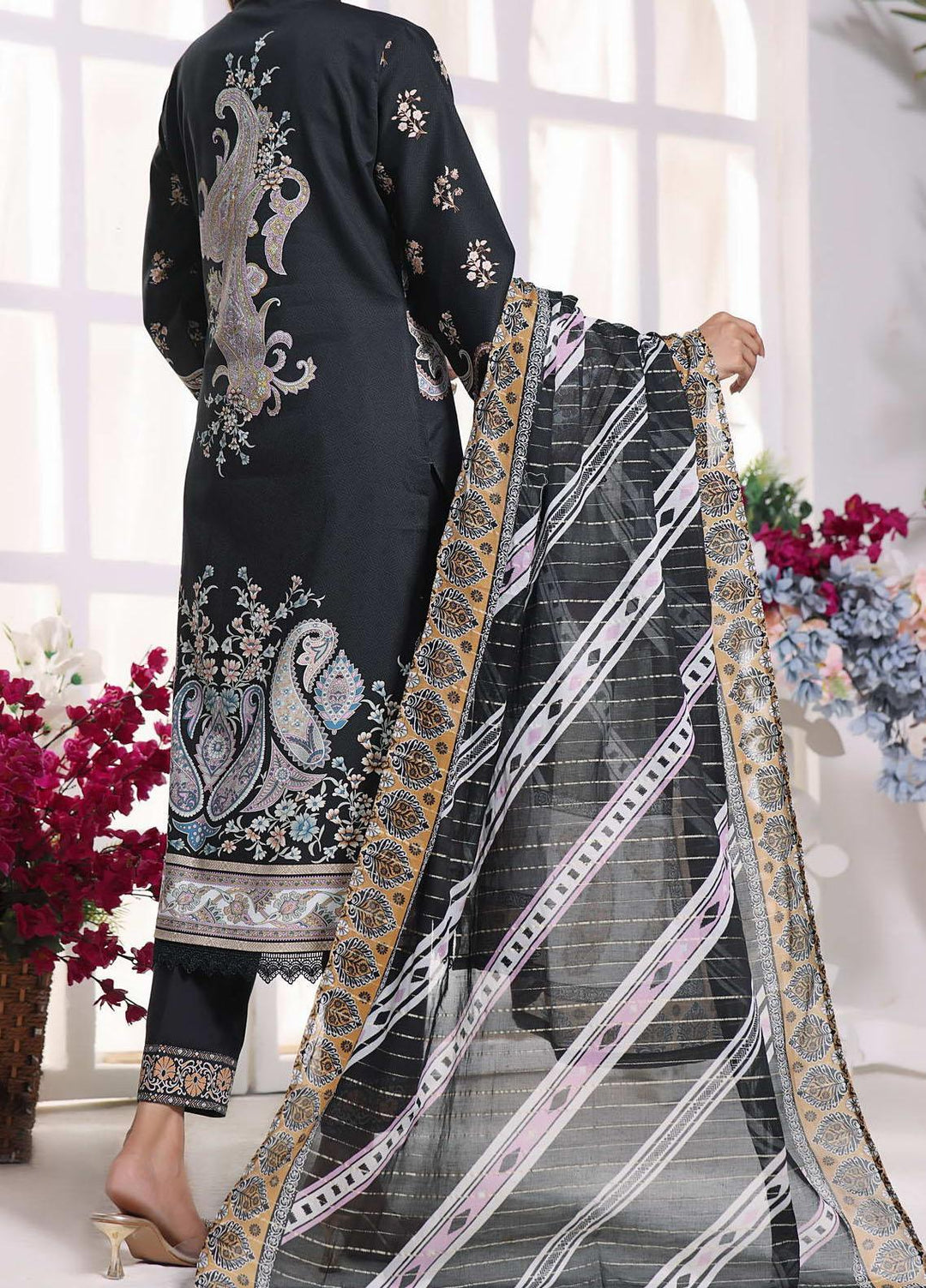 Anmol By VS Textiles Printed Cottel Suits Unstitched 3 Piece VS23AM D-244 - Winter Collection