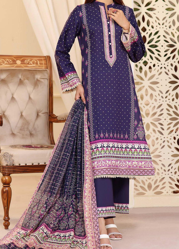 Anmol By VS Textiles Printed Cottel Suits Unstitched 3 Piece VS23AM D-245 - Winter Collection