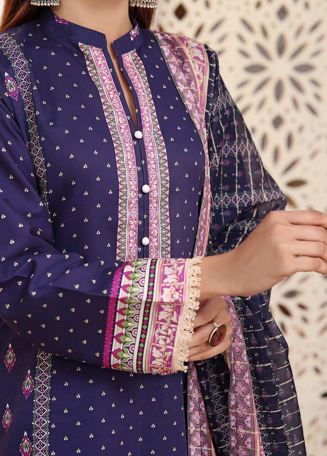 Anmol By VS Textiles Printed Cottel Suits Unstitched 3 Piece VS23AM D-245 - Winter Collection