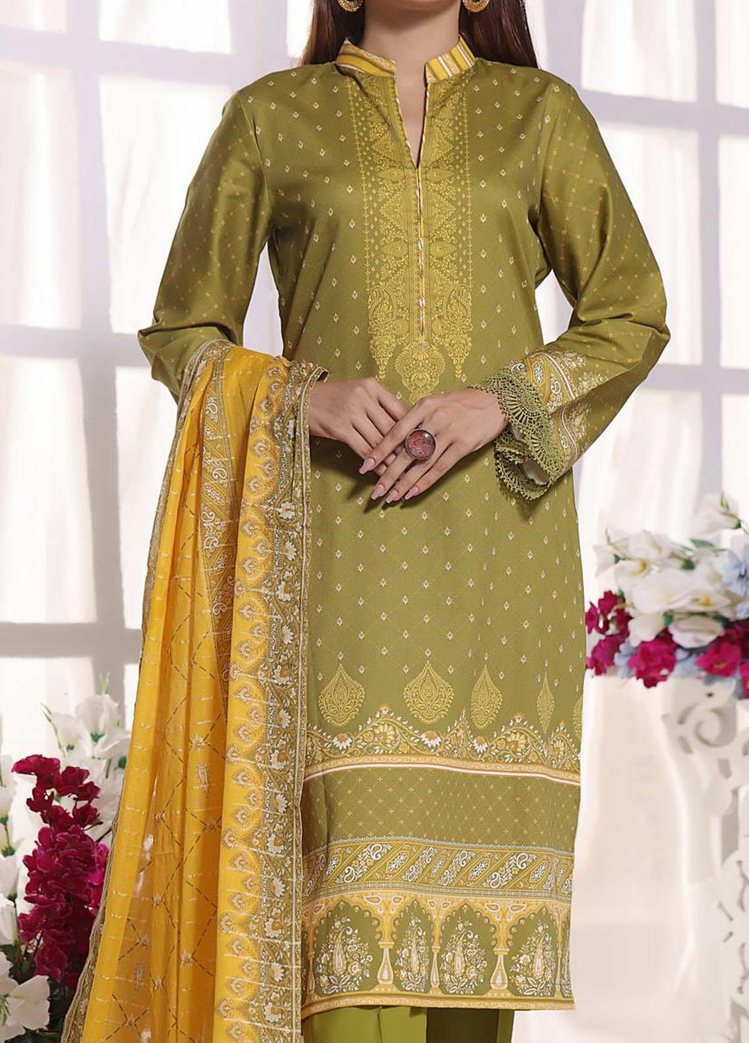Anmol By VS Textiles Printed Cottel Suits Unstitched 3 Piece VS23AM D-246 - Winter Collection