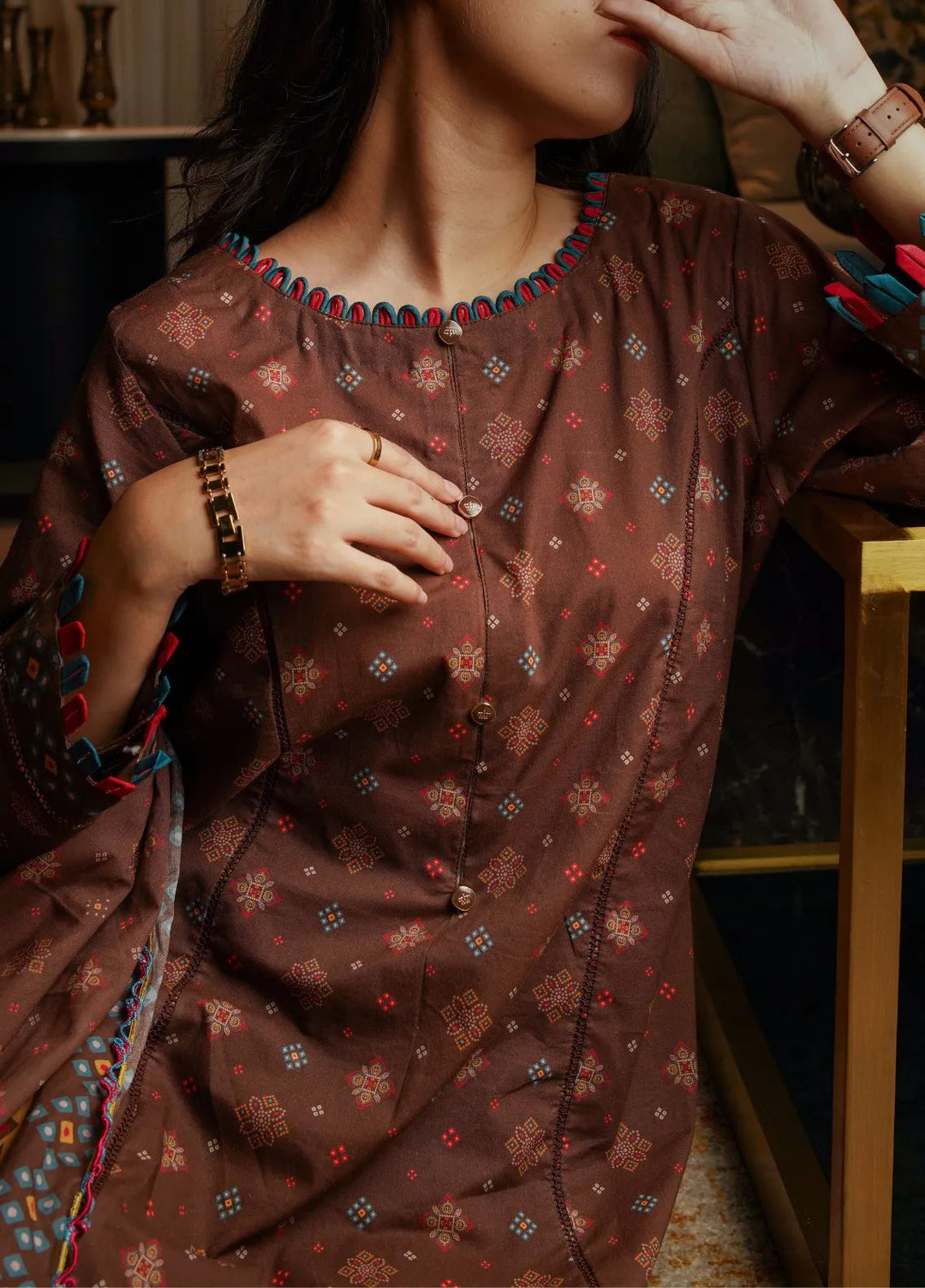 Annafeu Apparels Printed Cambric Suits Unstitched 3 Piece ICV01-004 - Summer Collection