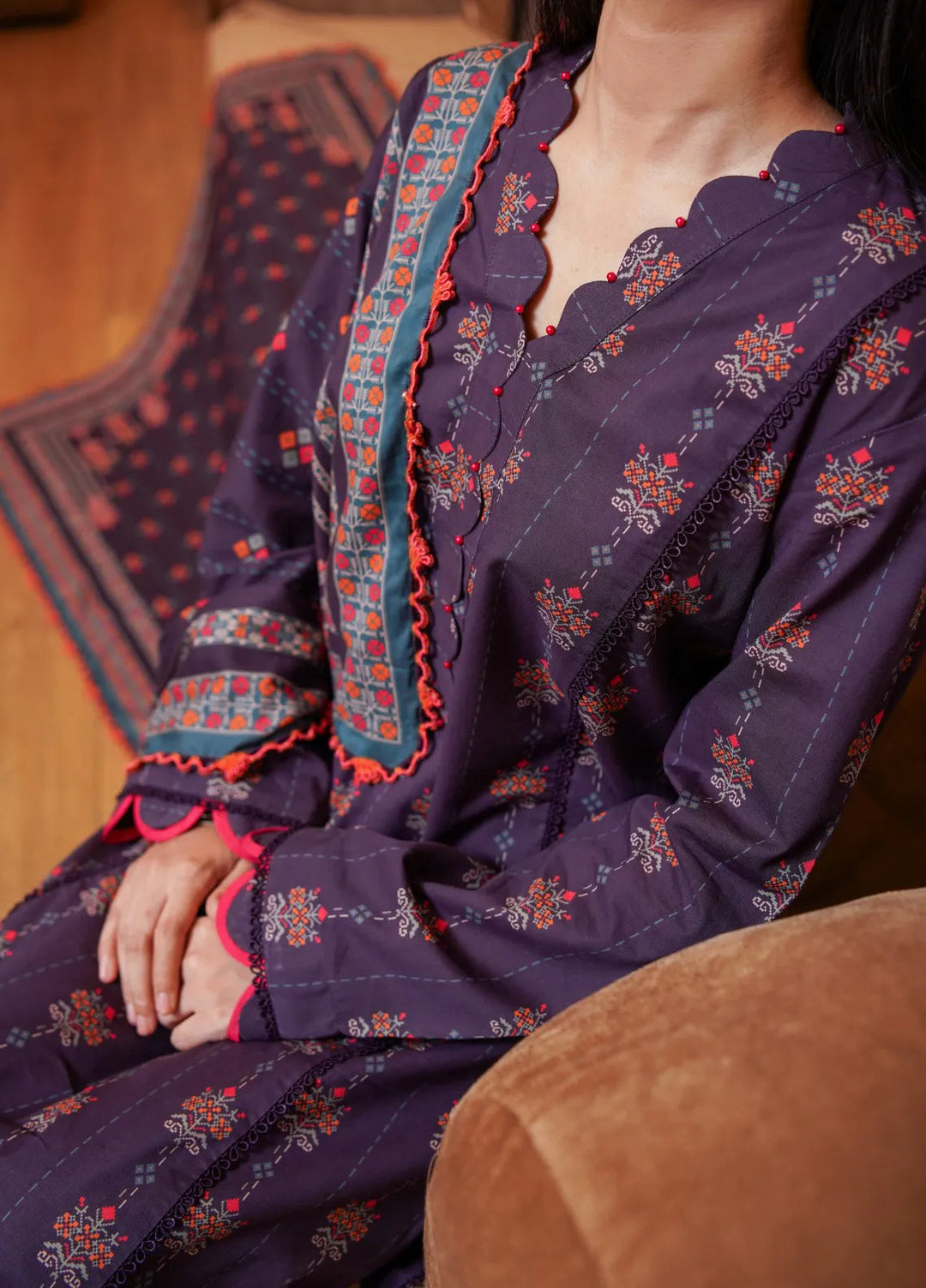 Annafeu Apparels Printed Cambric Suits Unstitched 3 Piece ICV01-007 - Summer Collection