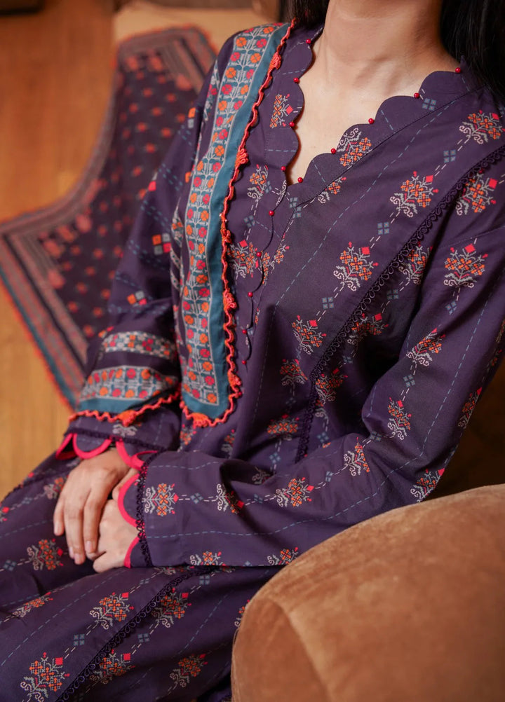 Annafeu Apparels Printed Cambric Suits Unstitched 3 Piece ICV01-007 - Summer Collection