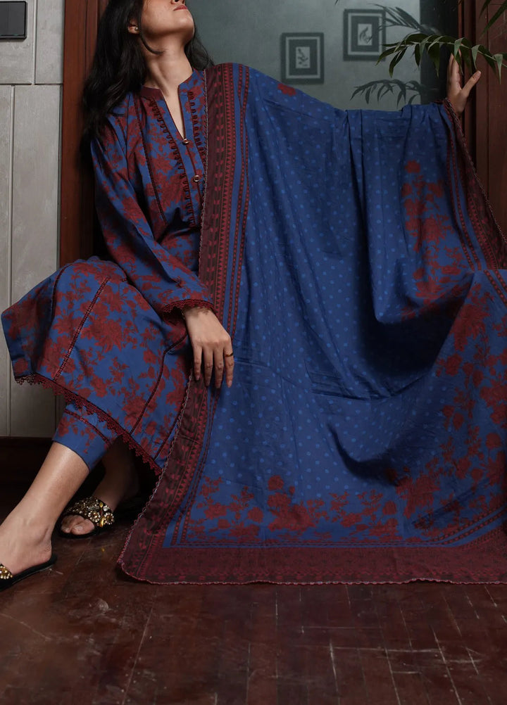 Annafeu Apparels Printed Cambric Suits Unstitched 3 Piece ICV01-009 - Summer Collection