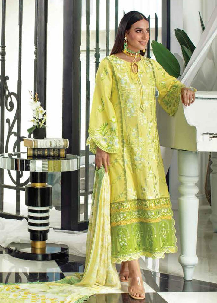 Ansab Jahangir Embroidered Lawn Suits Unstitched 3 Piece ANJ22ZL AJL22-02 - Summer Luxury Collection