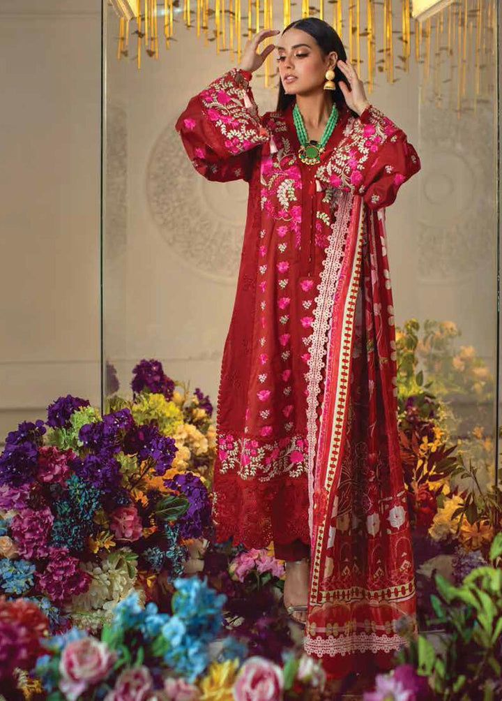 Ansab Jahangir Embroidered Lawn Suits Unstitched 3 Piece ANJ22ZL AJL22-04 - Summer Luxury Collection