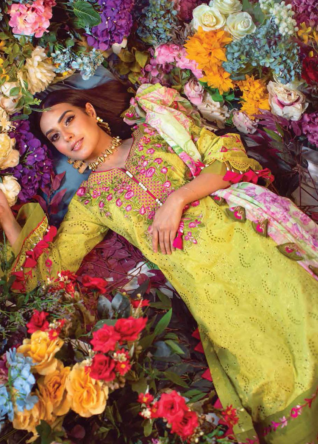 Ansab Jahangir Embroidered Lawn Suits Unstitched 3 Piece ANJ22ZL AJL22-05 - Summer Luxury Collection