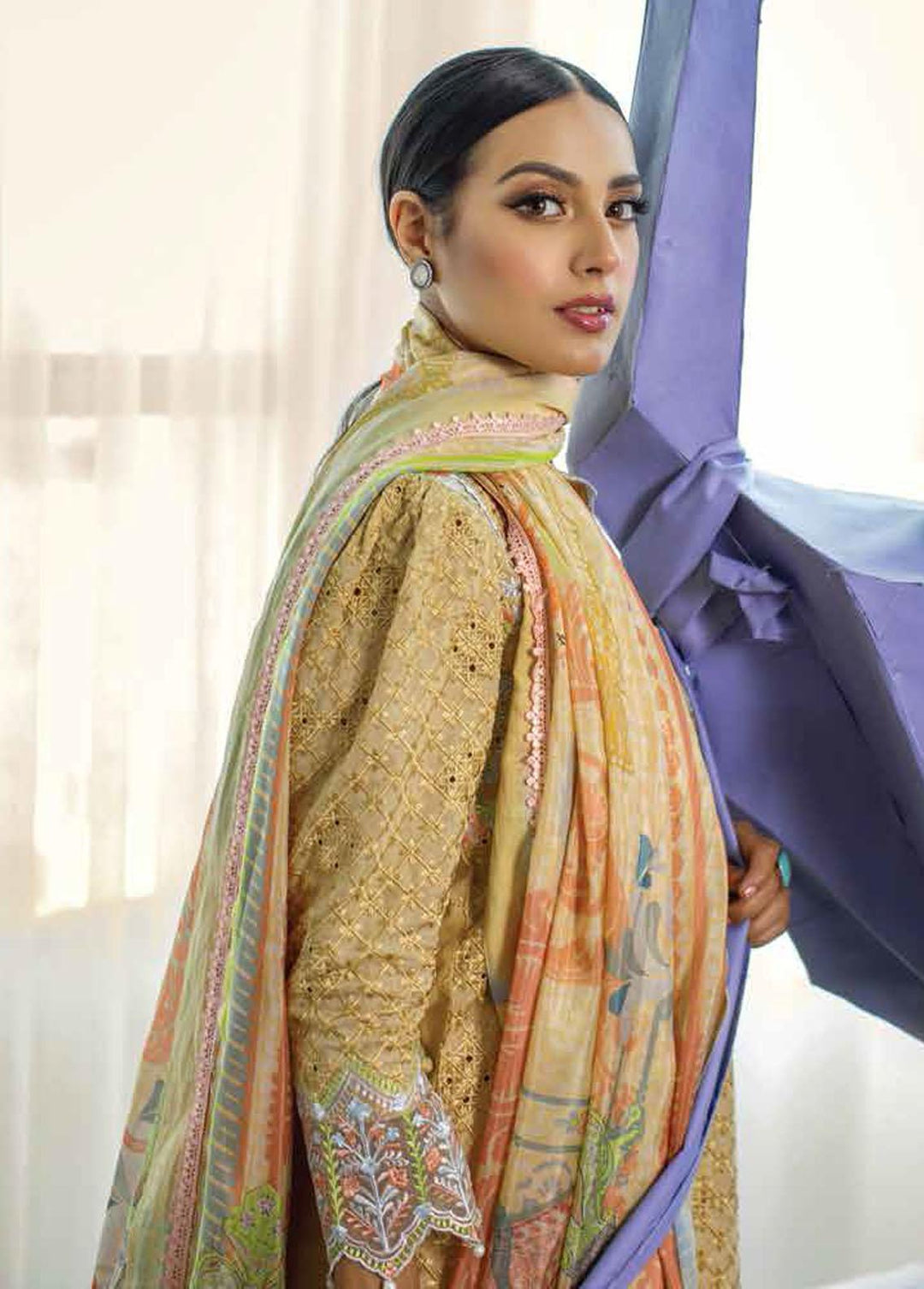 Ansab Jahangir Embroidered Lawn Suits Unstitched 3 Piece ANJ22ZL AJL22-06 - Summer Luxury Collection