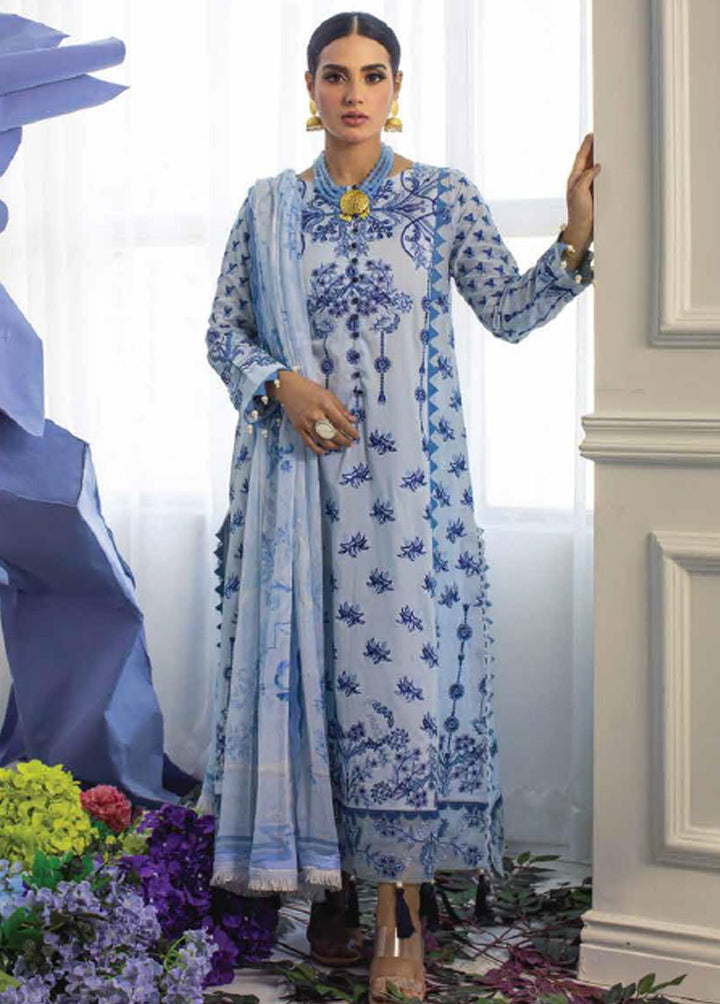 Ansab Jahangir Embroidered Lawn Suits Unstitched 3 Piece ANJ22ZL AJL22-07 - Summer Luxury Collection