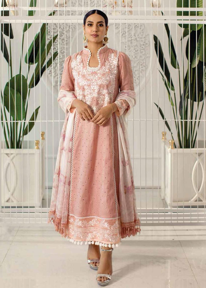 Ansab Jahangir Embroidered Lawn Suits Unstitched 3 Piece ANJ22ZL AJL22-08 - Summer Luxury Collection
