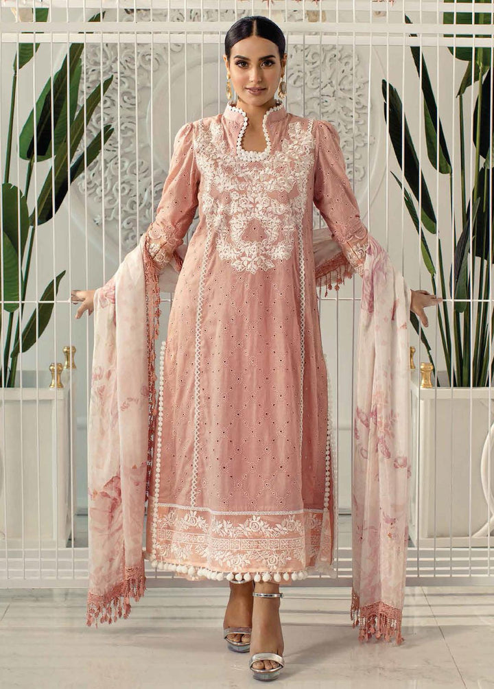 Ansab Jahangir Embroidered Lawn Suits Unstitched 3 Piece ANJ22ZL AJL22-08 - Summer Luxury Collection