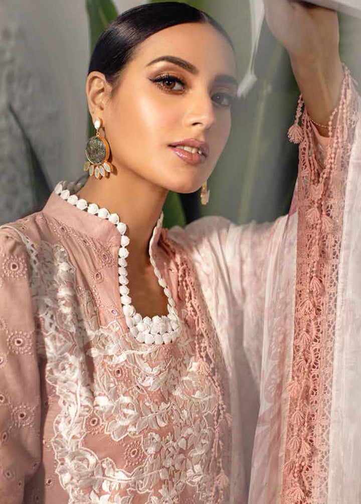 Ansab Jahangir Embroidered Lawn Suits Unstitched 3 Piece ANJ22ZL AJL22-08 - Summer Luxury Collection