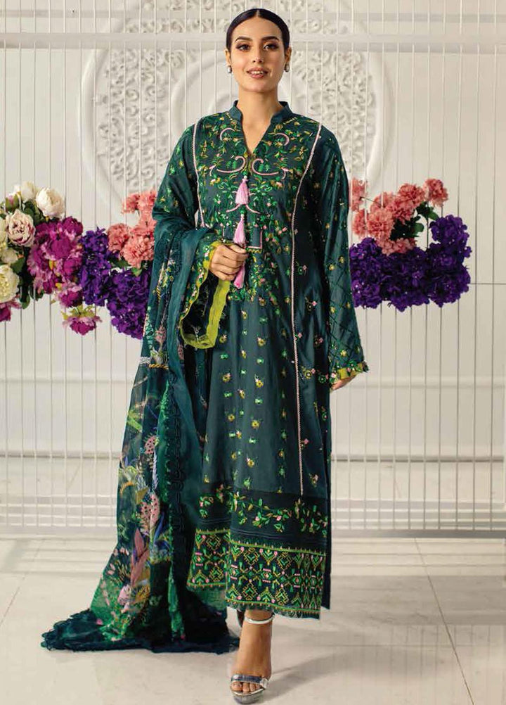 Ansab Jahangir Embroidered Lawn Suits Unstitched 3 Piece ANJ22ZL AJL22-09 - Summer Luxury Collection