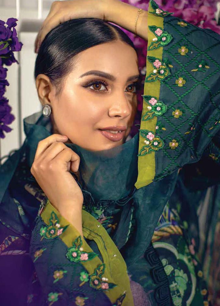 Ansab Jahangir Embroidered Lawn Suits Unstitched 3 Piece ANJ22ZL AJL22-09 - Summer Luxury Collection