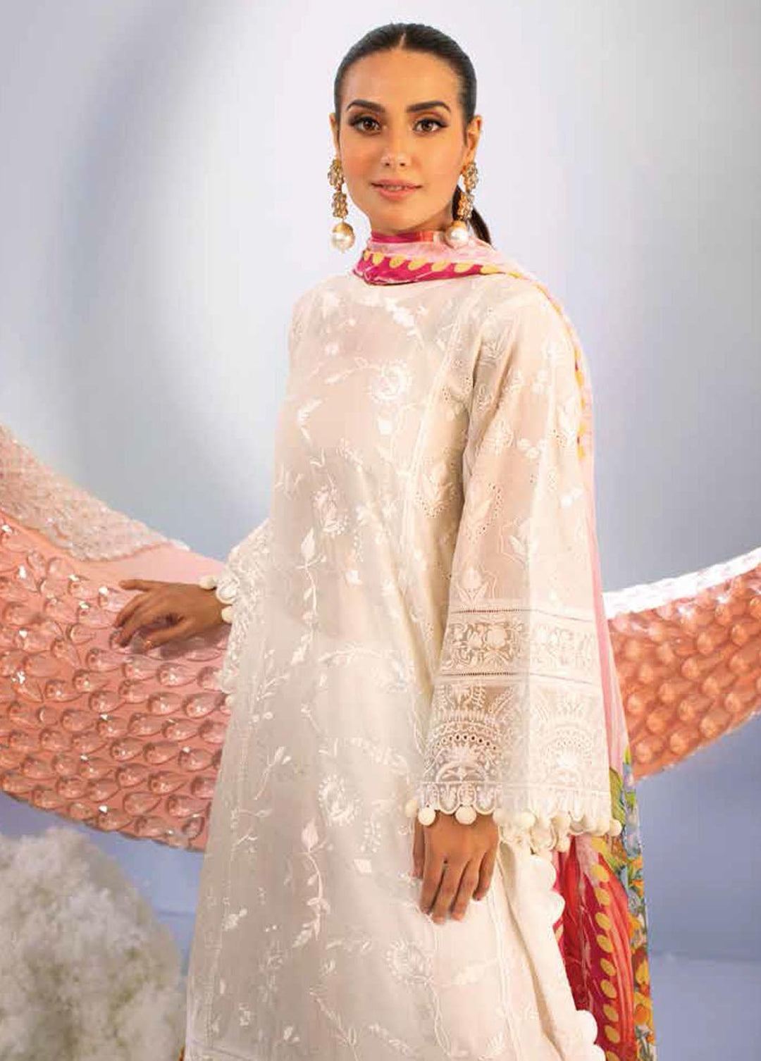 Ansab Jahangir Embroidered Lawn Suits Unstitched 3 Piece ANJ22ZL AJL22-12 - Summer Luxury Collection
