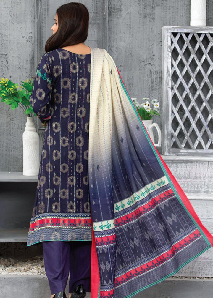 Antique By MTF Embroidered Linen Suits Unstitched 3 Piece MTF21A 01 - Winter Collection