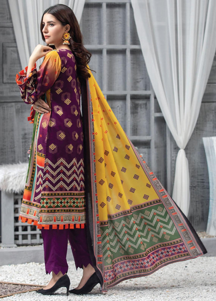 Antique By MTF Embroidered Linen Suits Unstitched 3 Piece MTF21A 02 - Winter Collection