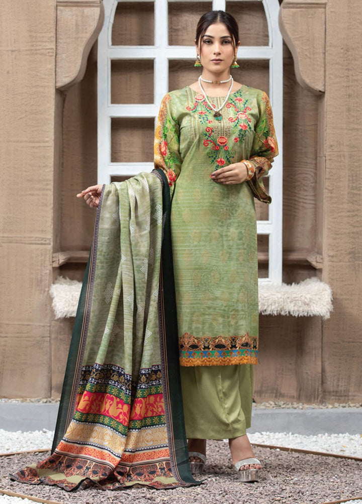 Antique By MTF Embroidered Linen Suits Unstitched 3 Piece MTF21A 04 - Winter Collection
