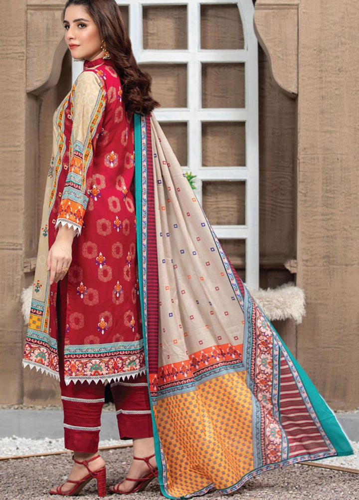 Antique By MTF Embroidered Linen Suits Unstitched 3 Piece MTF21A 05 - Winter Collection