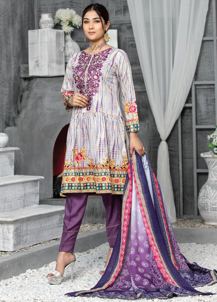 Antique By MTF Embroidered Linen Suits Unstitched 3 Piece MTF21A 08 - Winter Collection