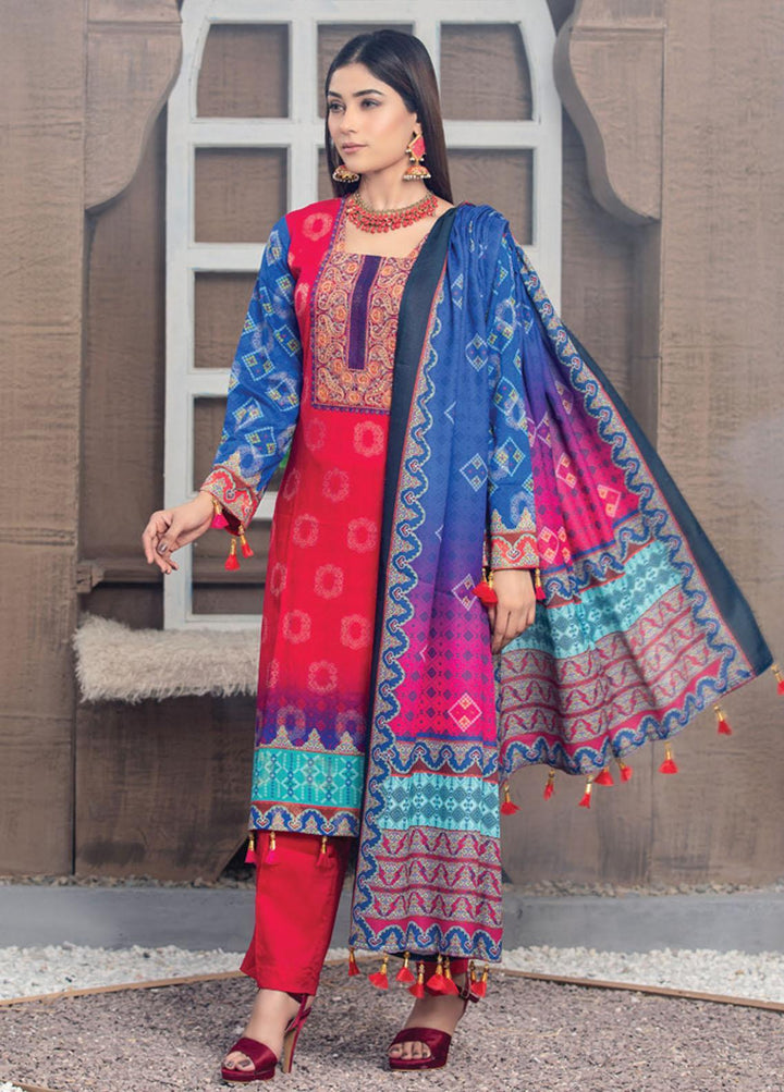 Antique By MTF Embroidered Linen Suits Unstitched 3 Piece MTF21A 09 - Winter Collection