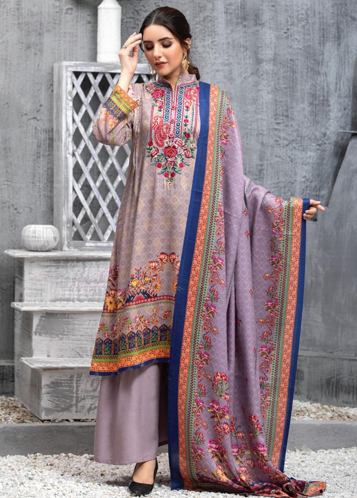 Antique By MTF Embroidered Linen Suits Unstitched 3 Piece MTF21A 10 - Winter Collection