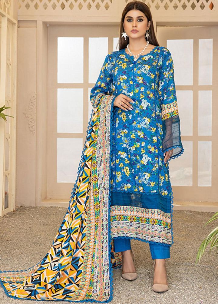 Anum By Al Zohaib Printed Lawn Suits Unstitched 3 Piece AZ23A 1A - Summer Collection