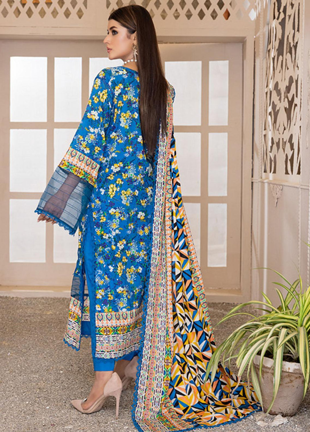 Anum By Al Zohaib Printed Lawn Suits Unstitched 3 Piece AZ23A 1A - Summer Collection