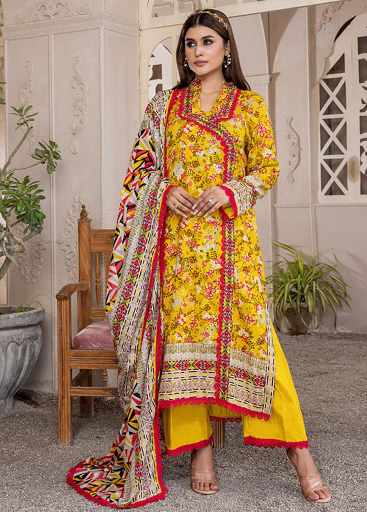 Anum By Al Zohaib Printed Lawn Suits Unstitched 3 Piece AZ23A 1B - Summer Collection