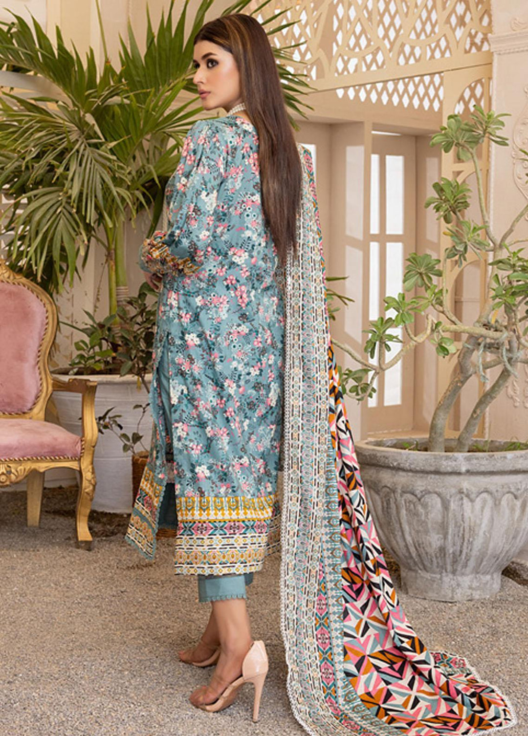 Anum By Al Zohaib Printed Lawn Suits Unstitched 3 Piece AZ23A 1C - Summer Collection