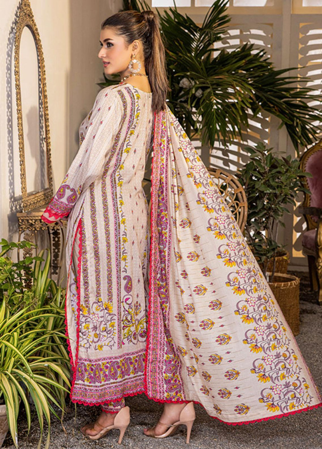 Anum By Al Zohaib Printed Lawn Suits Unstitched 3 Piece AZ23A 2A - Summer Collection