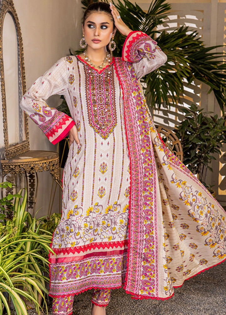 Anum By Al Zohaib Printed Lawn Suits Unstitched 3 Piece AZ23A 2A - Summer Collection