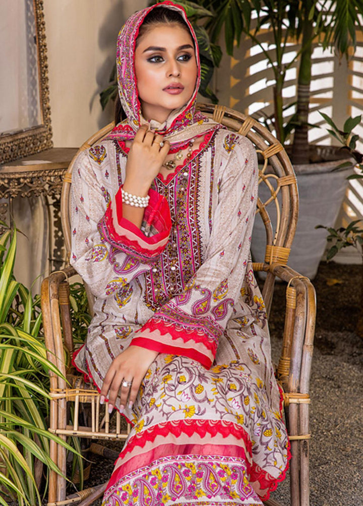 Anum By Al Zohaib Printed Lawn Suits Unstitched 3 Piece AZ23A 2A - Summer Collection