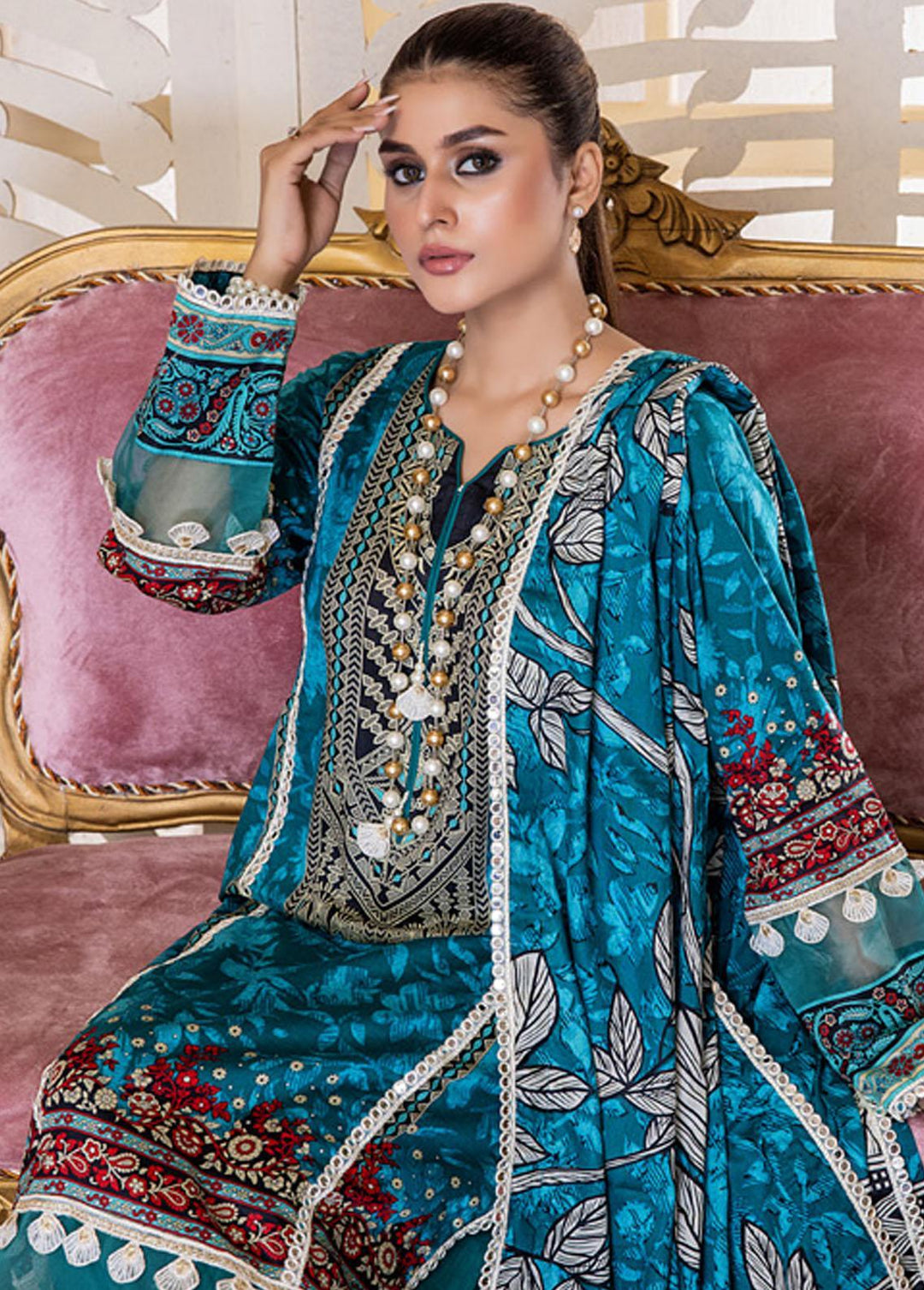 Anum By Al Zohaib Printed Lawn Suits Unstitched 3 Piece AZ23A 3B - Summer Collection
