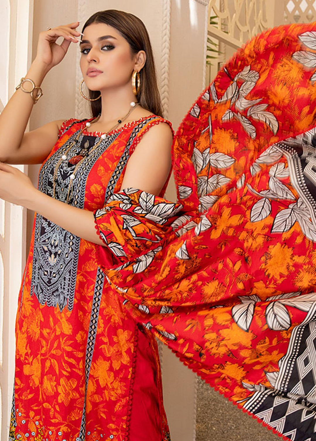 Anum By Al Zohaib Printed Lawn Suits Unstitched 3 Piece AZ23A 3C - Summer Collection