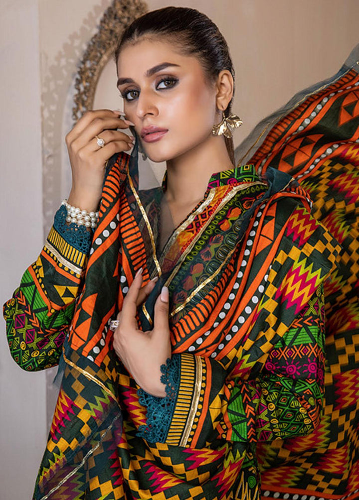 Anum By Al Zohaib Printed Lawn Suits Unstitched 3 Piece AZ23A 4C - Summer Collection