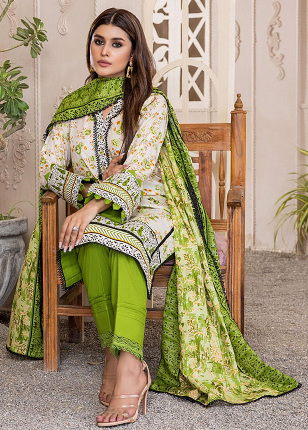 Anum By Al Zohaib Printed Lawn Suits Unstitched 3 Piece AZ23A 5B - Summer Collection