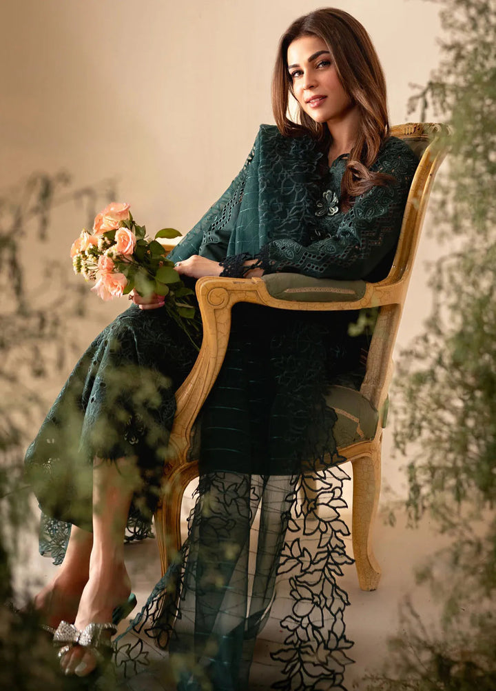 Apana By Aabyaan Embroidered Chikankari Suit Unstitched 3 Piece ABY24A AL-01 Mahgul - Festive Collection