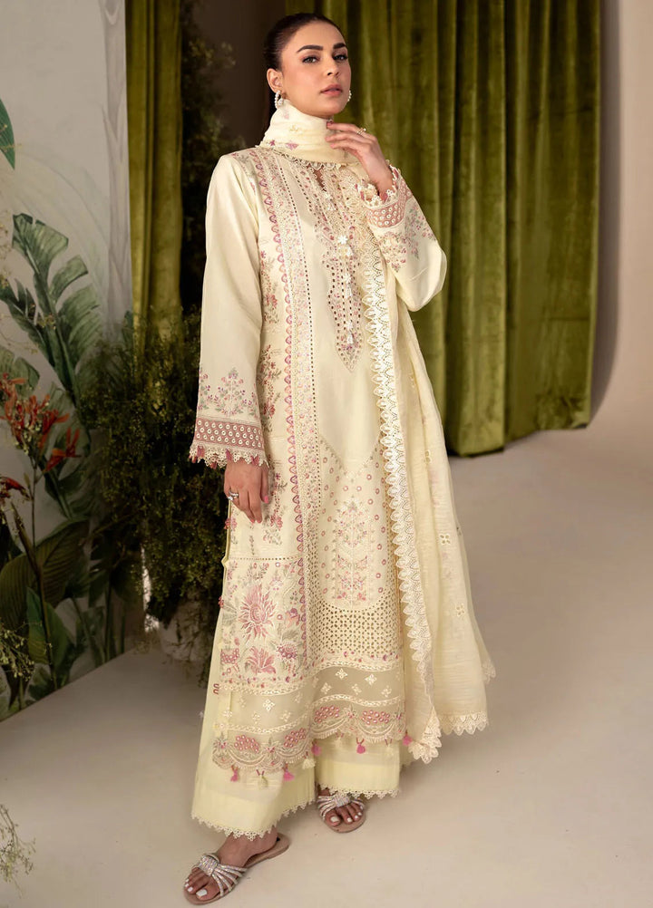 Apana By Aabyaan Embroidered Chikankari Suit Unstitched 3 Piece ABY24A AL-04 Palwasha - Festive Collection