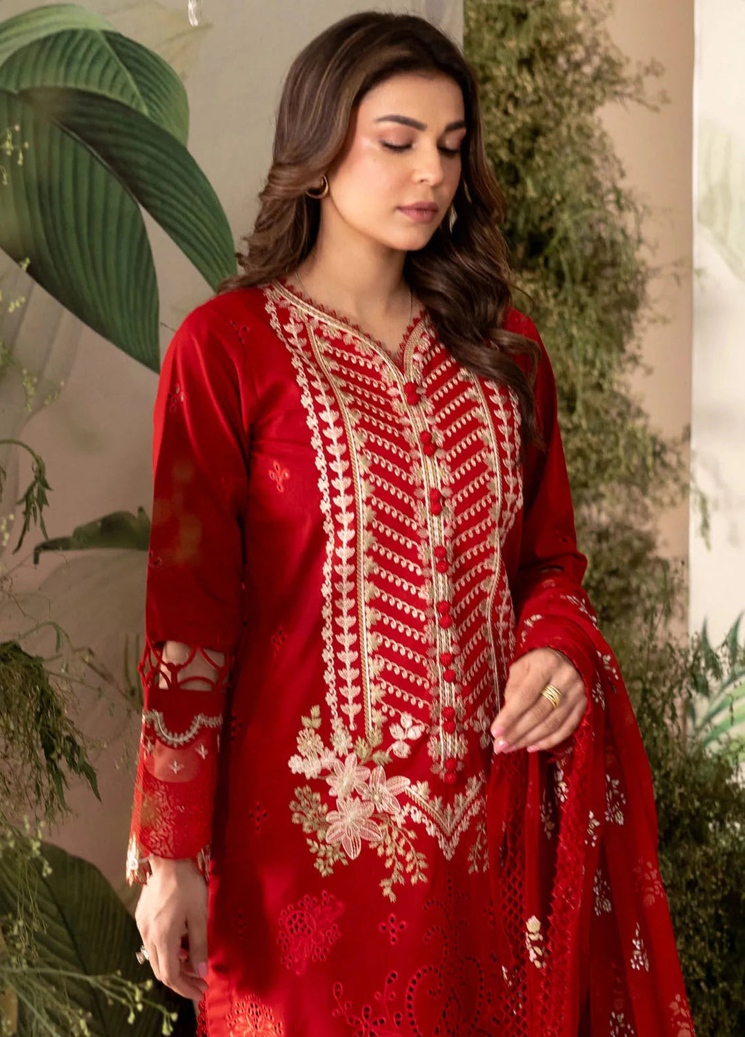Apana By Aabyaan Embroidered Chikankari Suit Unstitched 3 Piece ABY24A AL-07 Umaiza - Festive Collection