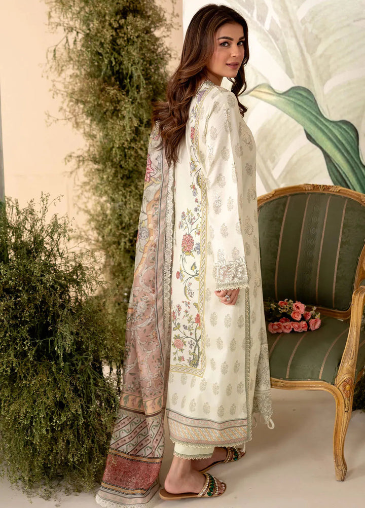 Apana By Aabyaan Embroidered Chikankari Suit Unstitched 3 Piece ABY24A AL-08 Zarmeenay - Festive Collection