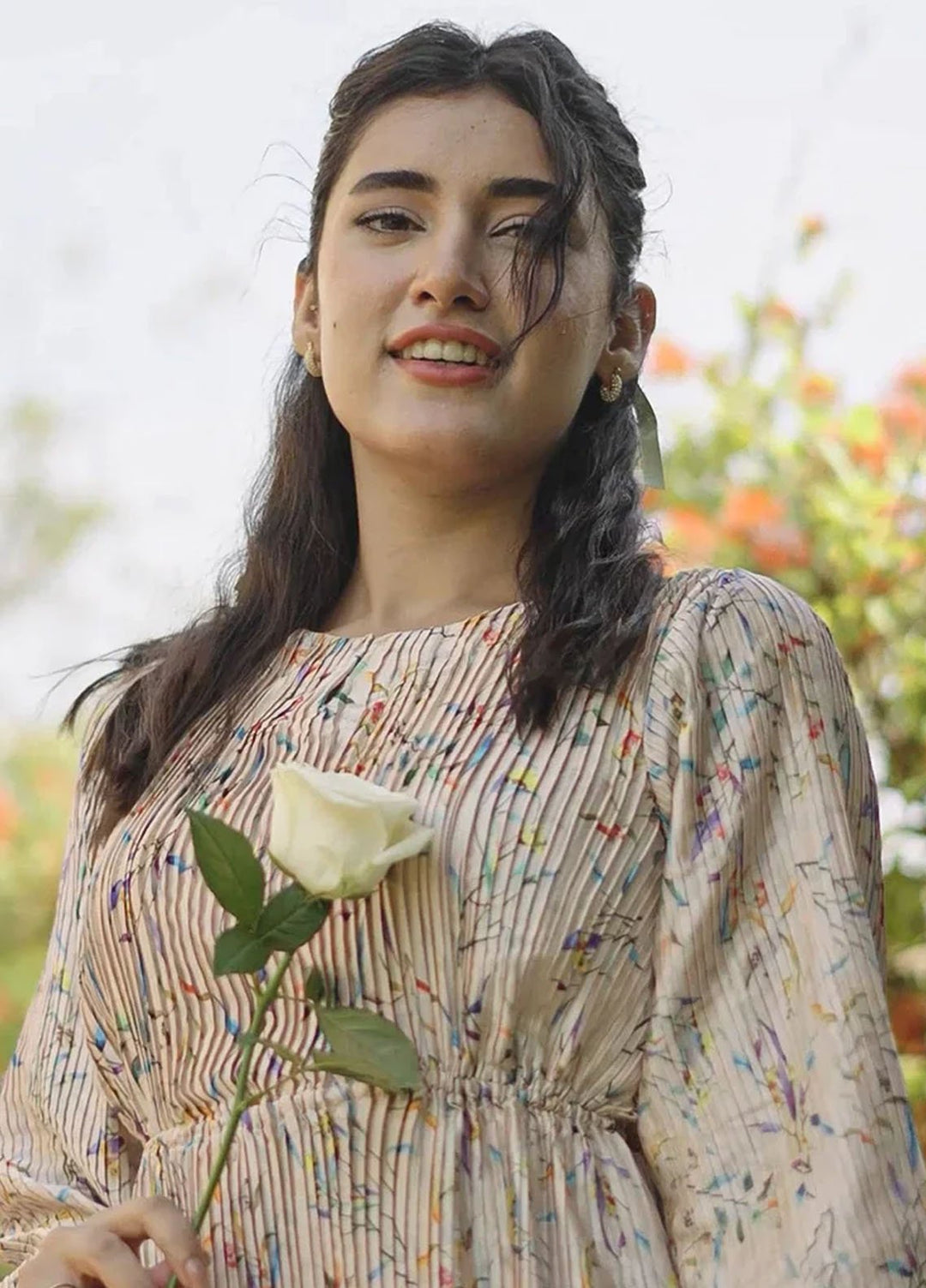 Apricocia Pret Printed Silk 1 Piece  Summer Petal