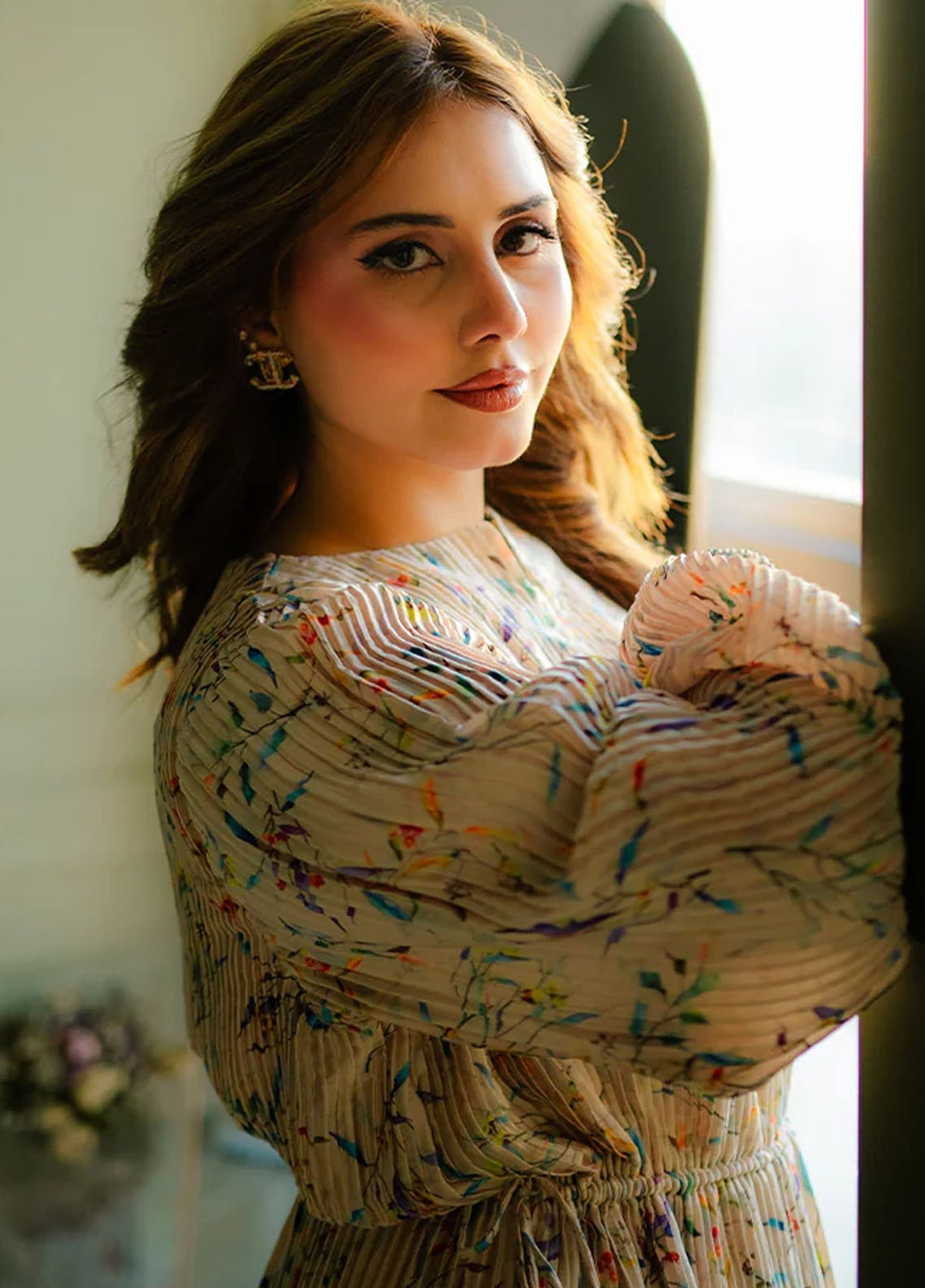 Apricocia Pret Printed Silk 1 Piece  Summer Petal