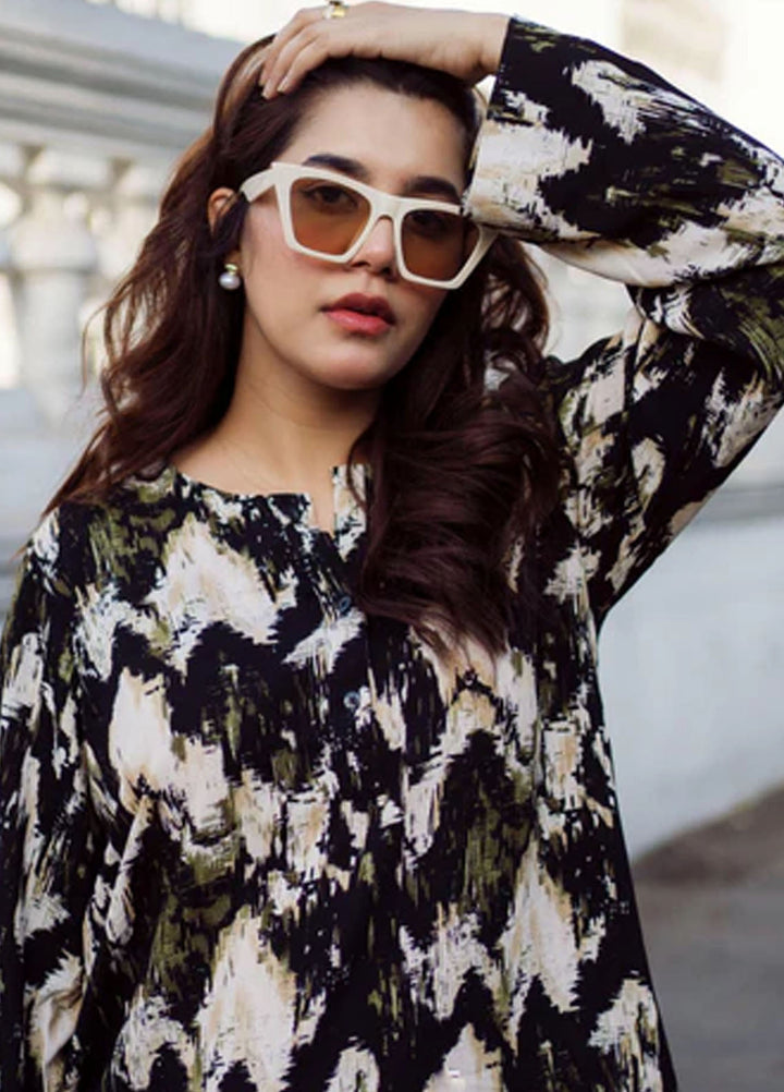 Apricocia Pret Printed Linen 1 piece Canvas Cord Set