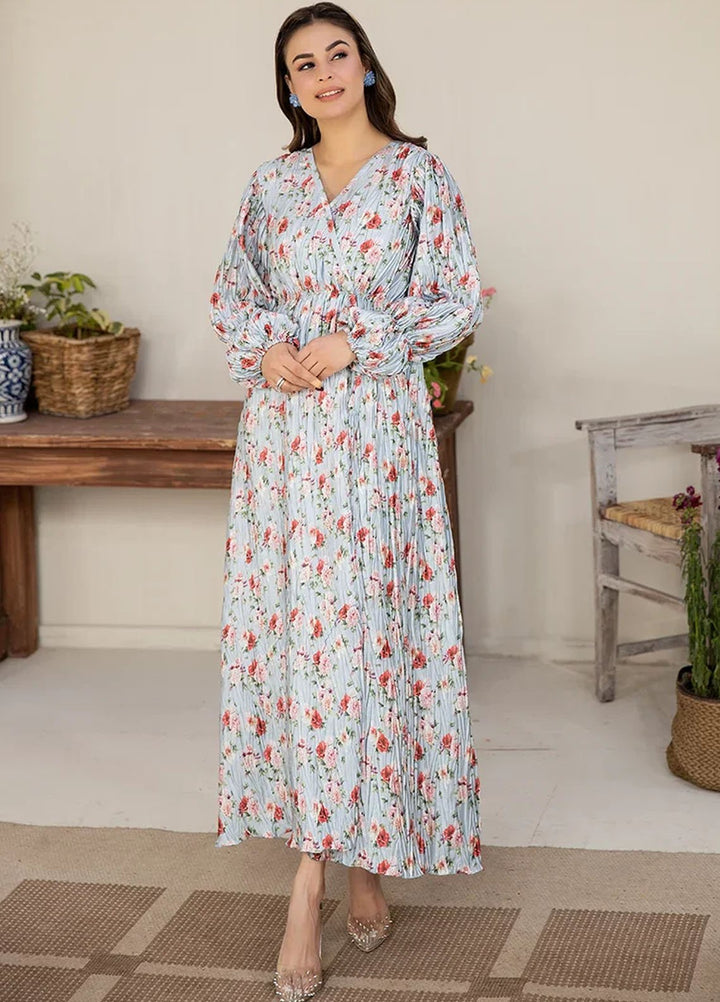 Apricocia Pret Printed Silk 1 Piece  Misty Ivy