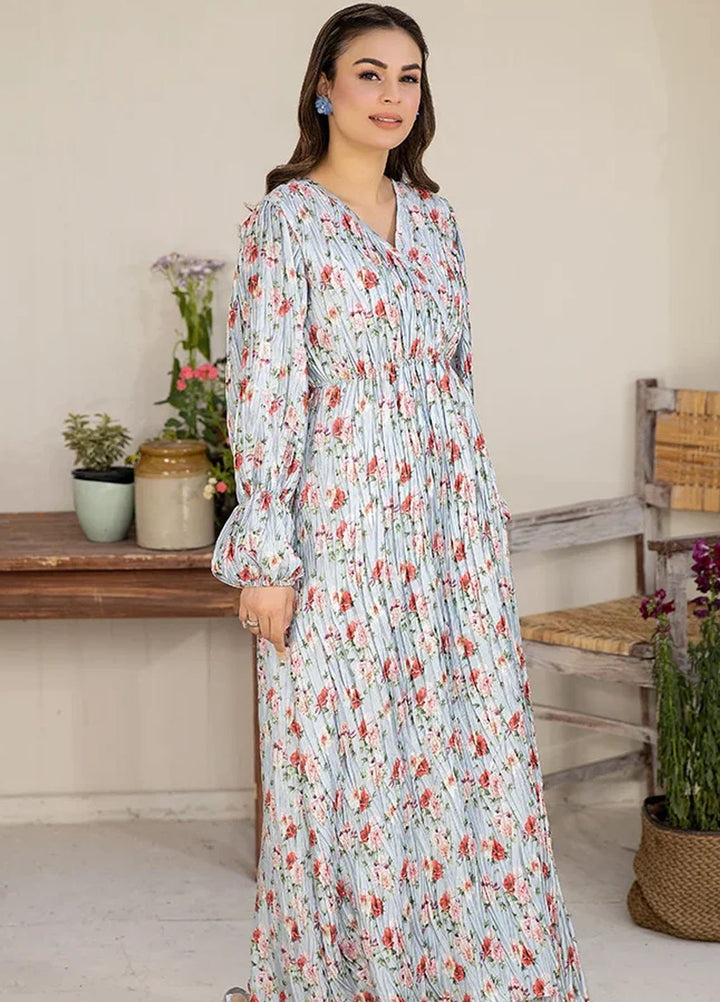 Apricocia Pret Printed Silk 1 Piece  Misty Ivy